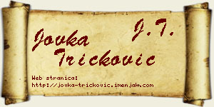 Jovka Tričković vizit kartica